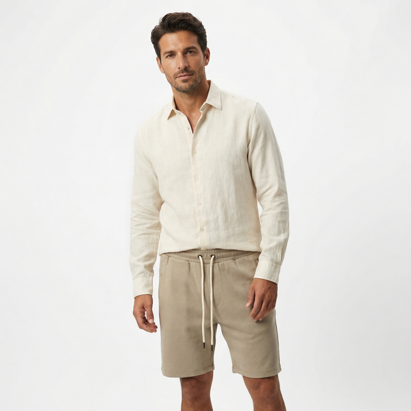 Men’s Cotton Drawstring Shorts – Adjustable Waist – Casual Summer Lounge Wear in Black Grey and Beige