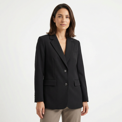 Women’s Spring Tailored Blazer – Single Button Design – Business Casual Office and Everyday Wear in Brown White Black Taupe and Beige