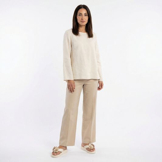 Spring Floral Flip Flops Sandals - Beige Cream Nude - Women Platform Summer Beach Shoes