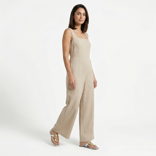 Women’s Flat Sandals – Gold Buckle Square Toe Design – Spring Summer Casual and Dressy Slip On Sandals in Black Cream Gold and Silver