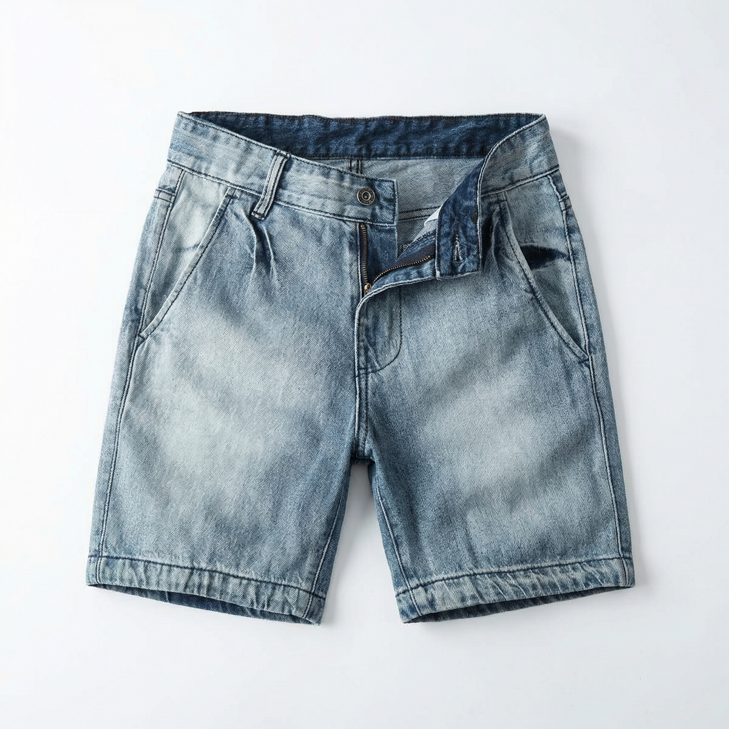 Men Spring Denim Shorts - Black Dark Grey Light Blue - Casual Slim Fit Jean Shorts