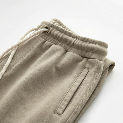 Men’s Cotton Drawstring Shorts – Adjustable Waist – Casual Summer Lounge Wear in Black Grey and Beige