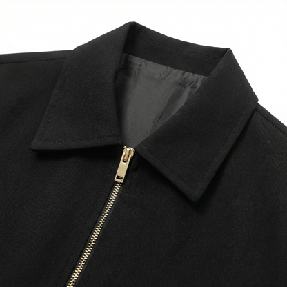 Women’s Spring Jacket – Short Sleeve Zip Jacket – Lightweight Cropped Outerwear in Light Yellow Black Burgundy and White