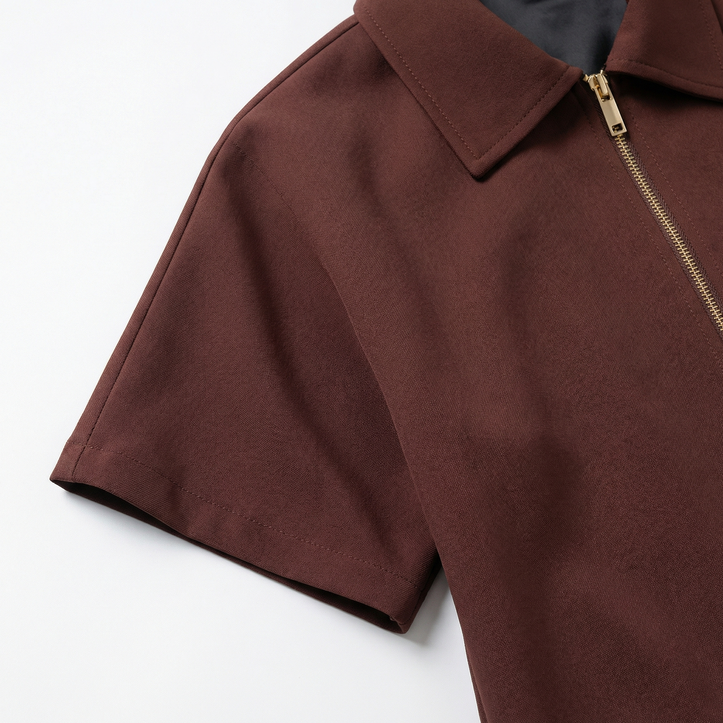 Women’s Spring Jacket – Short Sleeve Zip Jacket – Lightweight Cropped Outerwear in Light Yellow Black Burgundy and White