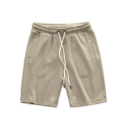 Men’s Cotton Drawstring Shorts – Adjustable Waist – Casual Summer Lounge Wear in Black Grey and Beige