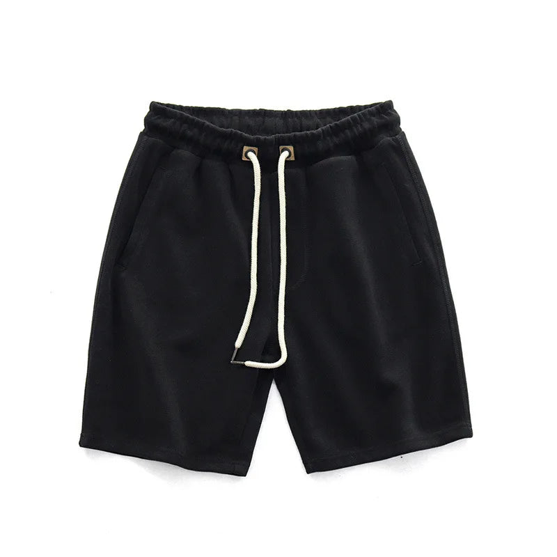 Men’s Cotton Drawstring Shorts – Adjustable Waist – Casual Summer Lounge Wear in Black Grey and Beige