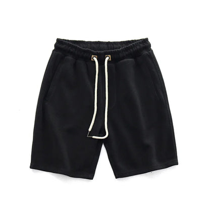 Men’s Cotton Drawstring Shorts – Adjustable Waist – Casual Summer Lounge Wear in Black Grey and Beige
