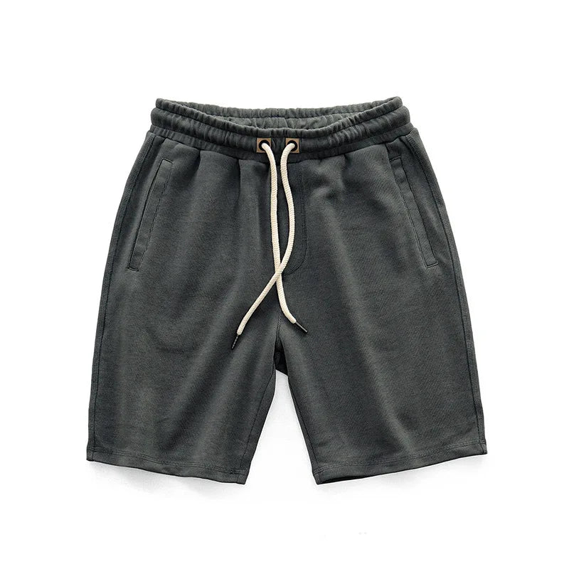 Men’s Cotton Drawstring Shorts – Adjustable Waist – Casual Summer Lounge Wear in Black Grey and Beige