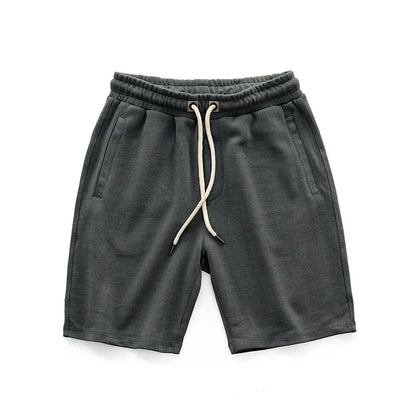 Men’s Cotton Drawstring Shorts – Adjustable Waist – Casual Summer Lounge Wear in Black Grey and Beige